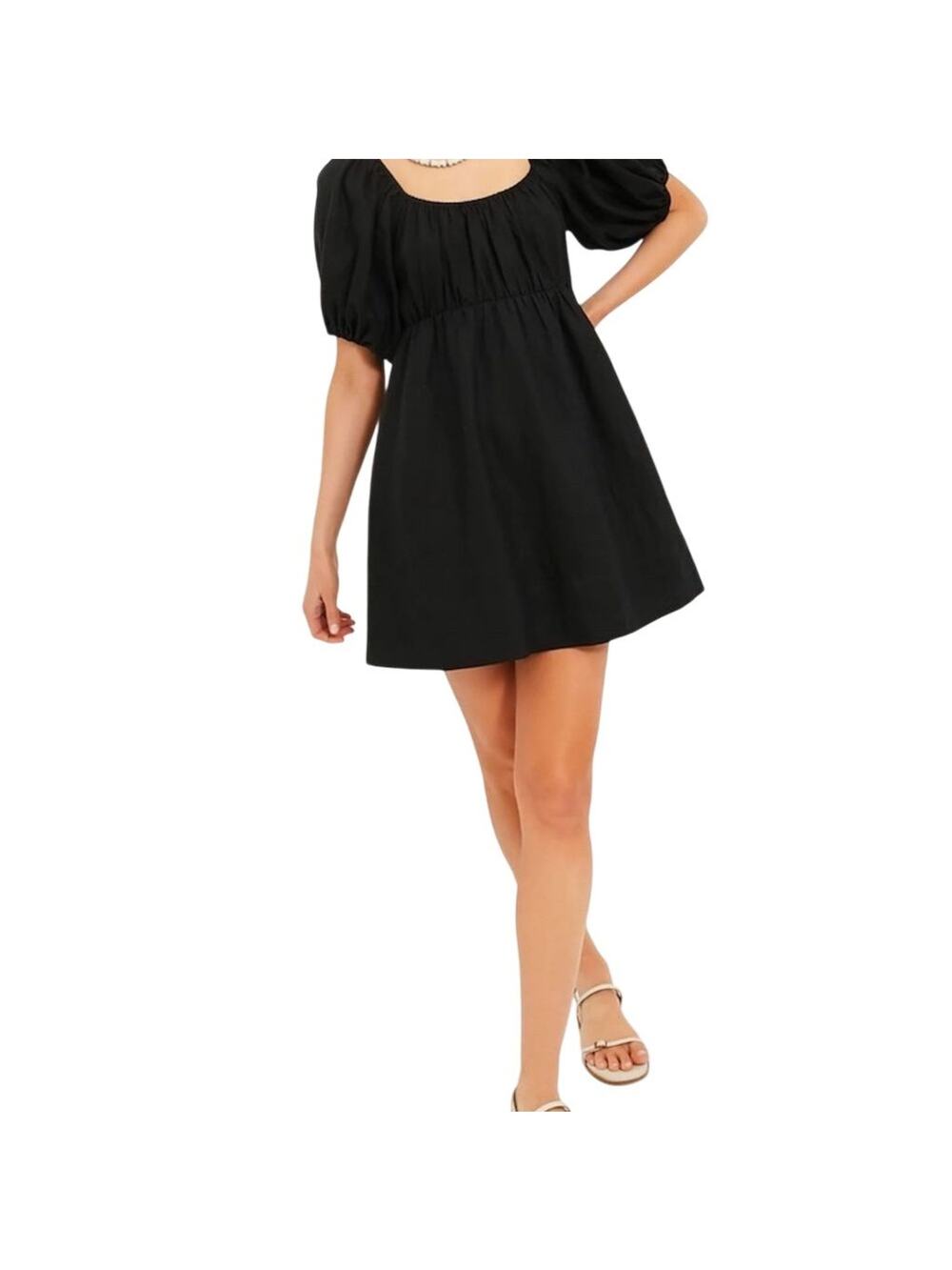 Tuckernuck Pomander Place Black Ares Linen Dress Size Small Mini 2284-27